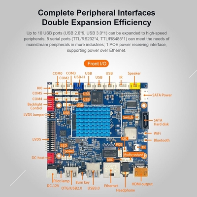 شراء H-3566 Smart HMI Mainboard RK3566، رباعي النواة Cortex-A55، ساعة تصل إلى 1.8GHz القياسية 8GB EMMC التصنيع عبر الإنترنت