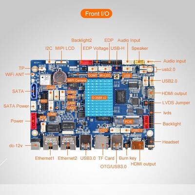 شراء D-3568 Edge Smart Motherboard ARM رباعي النواة A55 اختياري OpenHarmony32 التصنيع عبر الإنترنت