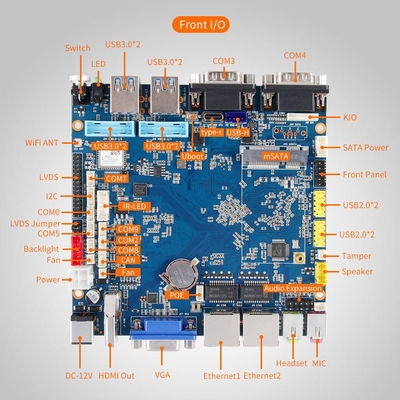 UPC-3568 الحاسوب الصناعي الذكي اللوحة الرئيسية واجهة التحكم الواحدة الجهة الواقية ضد التلاعب WiFi 6