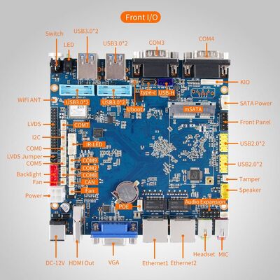 UPC-3568 الحاسوب الصناعي الذكي اللوحة الرئيسية واجهة التحكم الواحدة الجهة الواقية ضد التلاعب WiFi 6